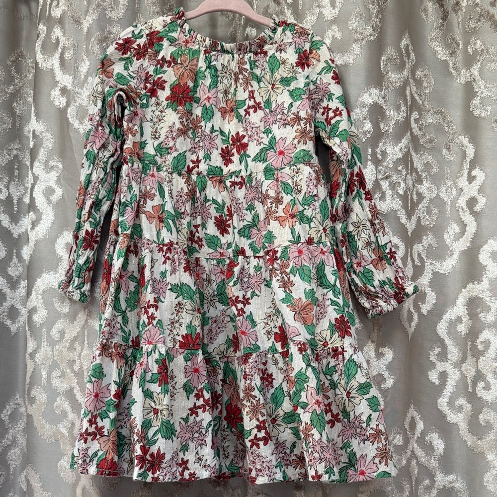 Crewcuts Floral Long Sleeve Dress Size 5